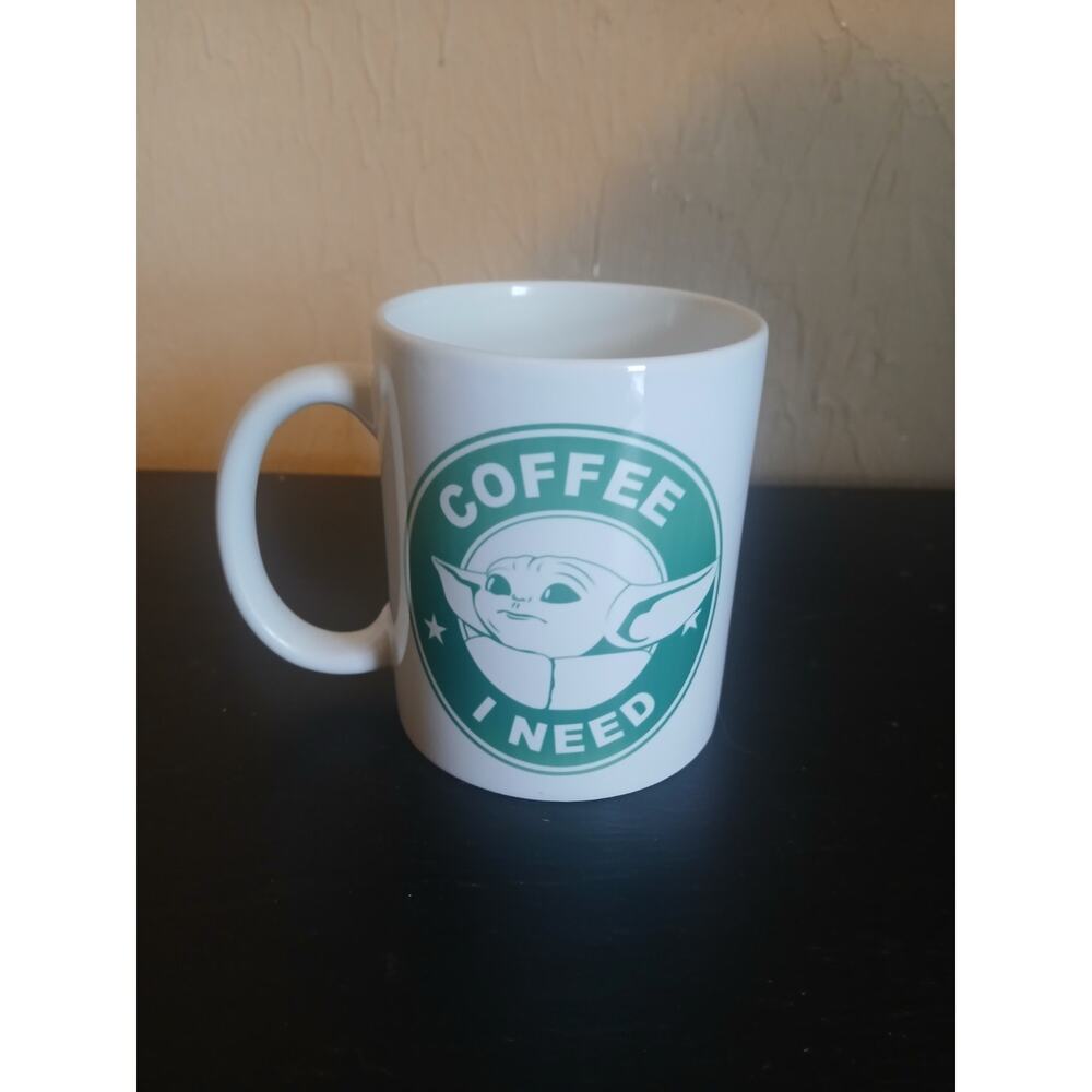 Star Wars The Mandalorian The Child Cute Baby Yoda 12 Oz Mug Coffee I Need